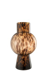 J-Line vase Ball Dot Brown - glass - medium - 30.50 cm high