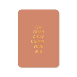 Carte Un très gros câlin pour vous (avec feuille d'or)