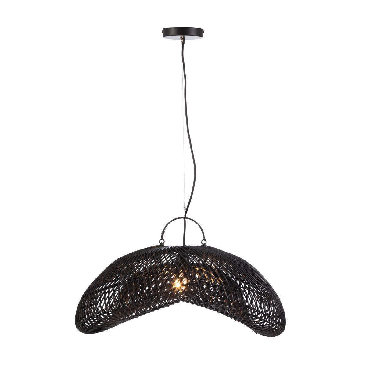 LAMPARA DE TECHO 70X60X35/200 RATAN NEGRO TH7984101