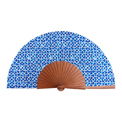 Vouwend handventilator Alcazaba Blue