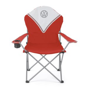 Volkswagen VW T1 Bus Delux Padded Camping Chair - Front/Red