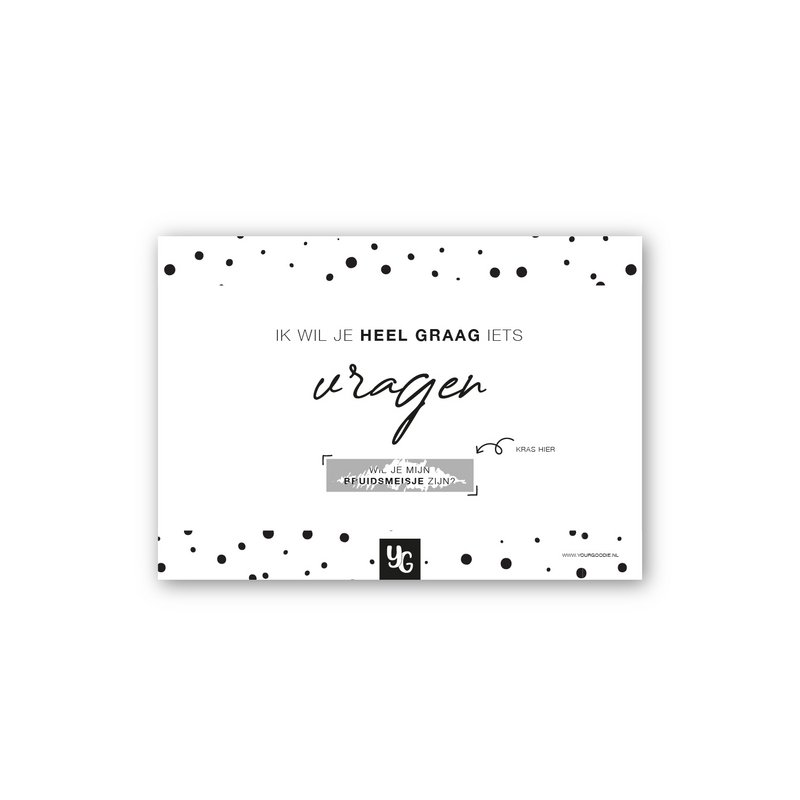 Will you be my bridesmaid? † Scratch card (A6)