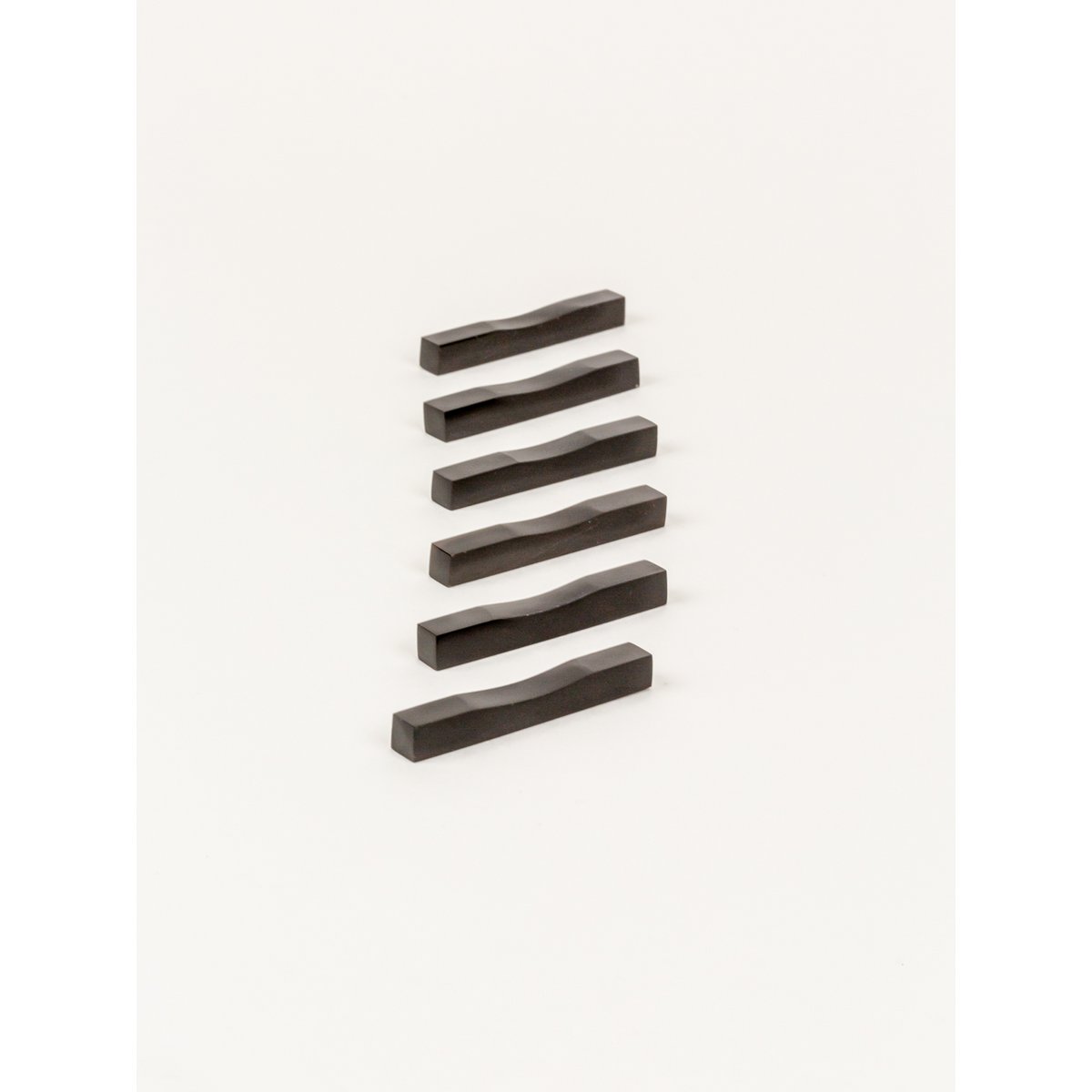 Set of 6 chopsticks in black buffalo horn