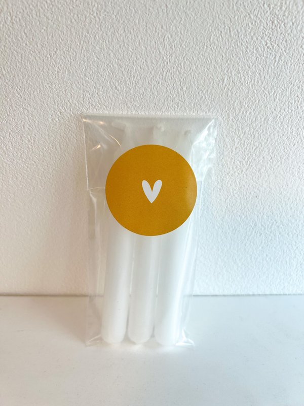 Set de 3 mini velas blancas