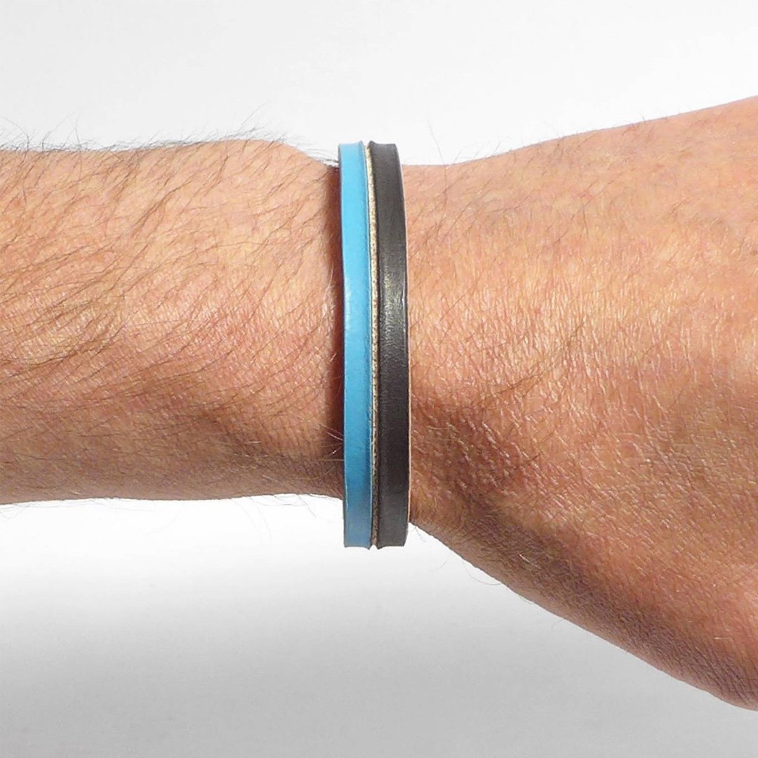 Leather Star Raw CK34 - colorful men's bracelet made of high quality leather