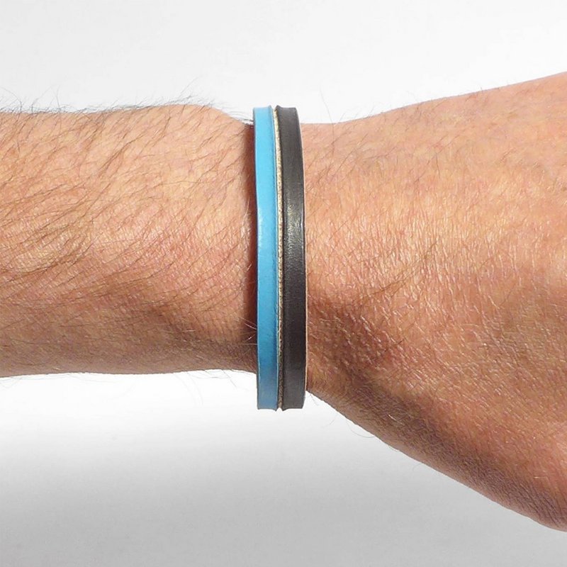 Leather Star Raw CK34 - colorful men's bracelet made of high quality leather