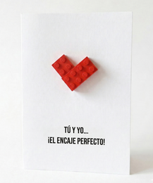Carte postale We Just Click – Brique de construction LEGO