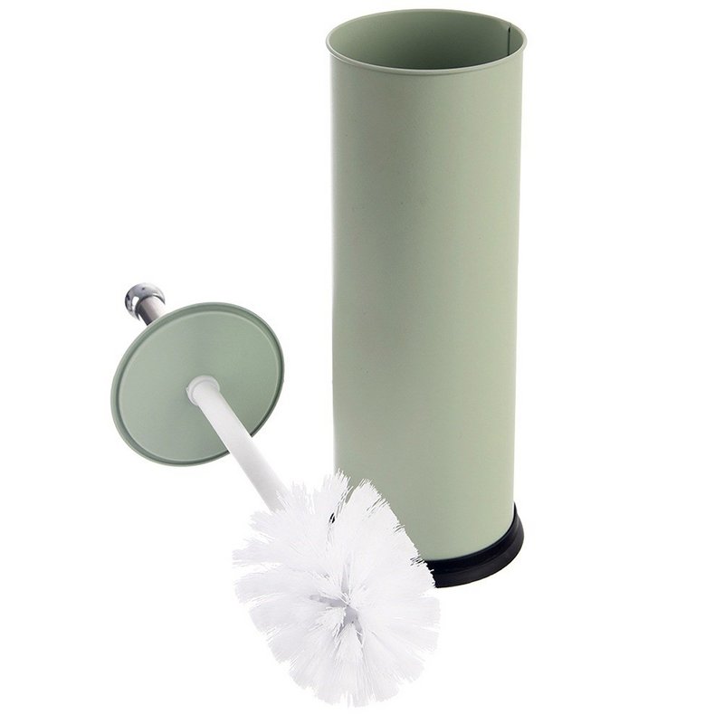 Szczotka toaletowa z metalowym zielonym zielonym 10x38,5 cm