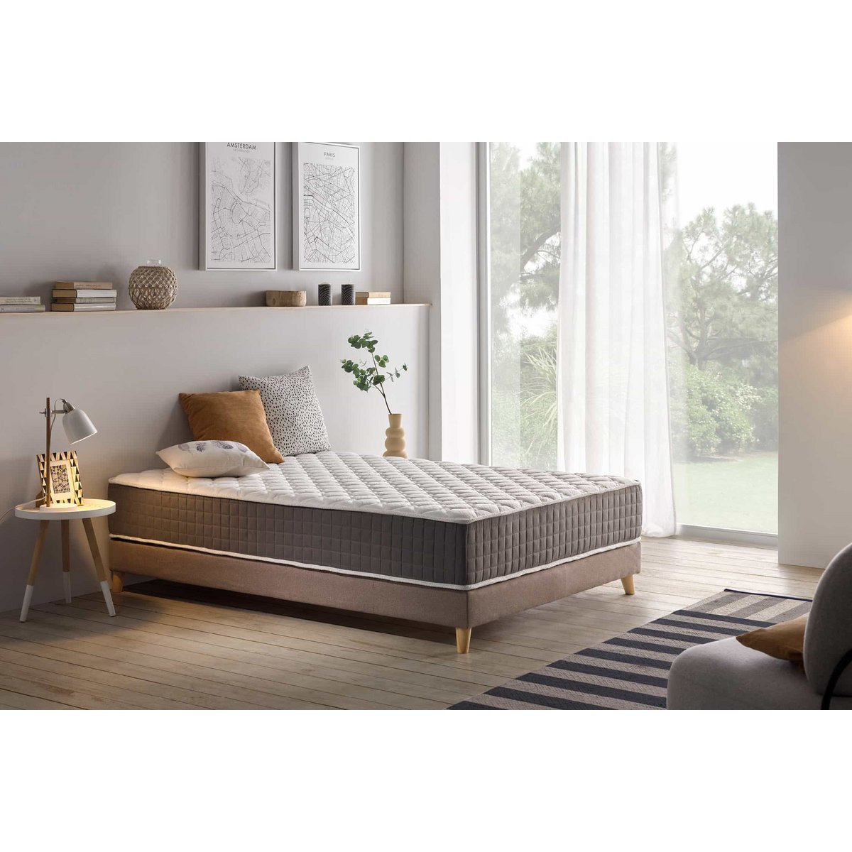 King Relax Supreme Viscoelastic Mattress -White - Thickness: 30 cm - Moonia