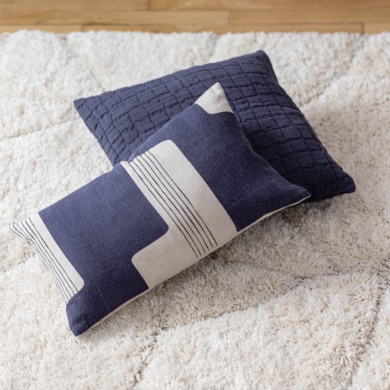 Coussin lavado a la piedra Swami Marine 45 x 45