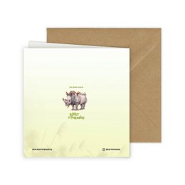 The Rhinos Guard - Greeting Card, 13 x 13 cm, Birds, Cards