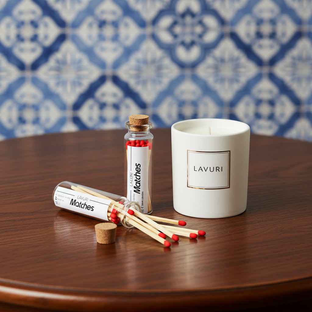 LAVURI® Match in tube with lid and striking surface, approx. 20 matches each