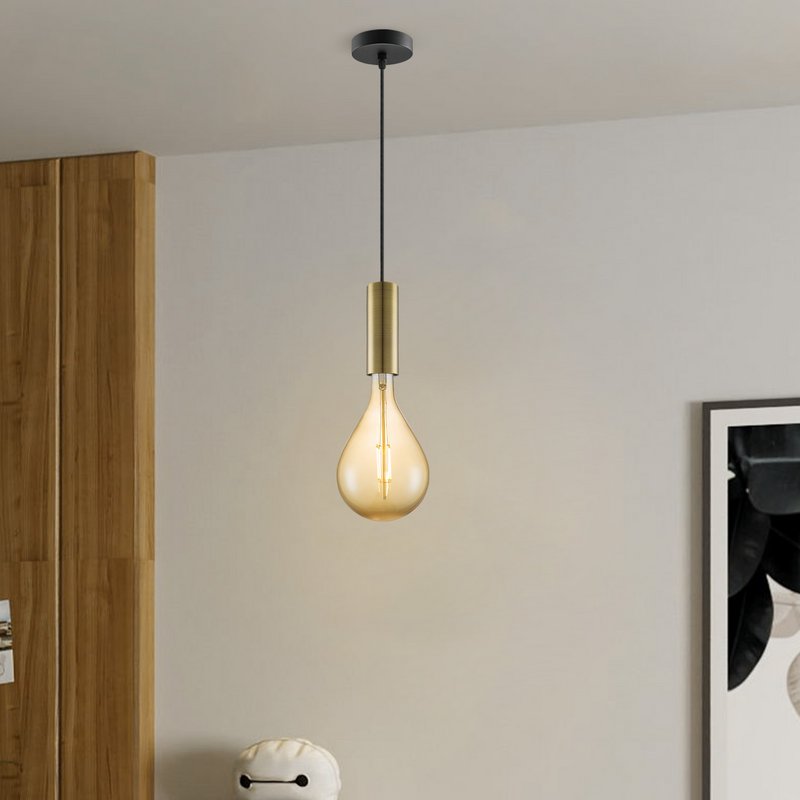 Home Sweet Home hanglamp brons Saga Pear - G160 - dimbaar E27 amber