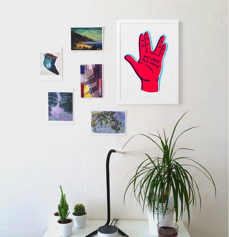 Pas de ce monde | Affiche d'impression d'art d'illustration