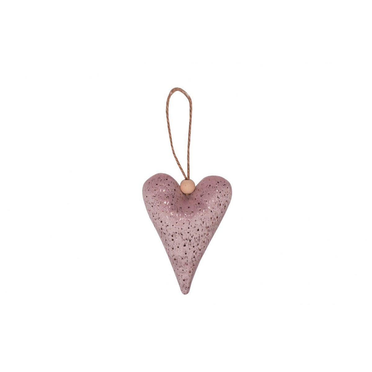 Textilherz in rosa Farbe 7,5 x 10 cm Isabelle Rose