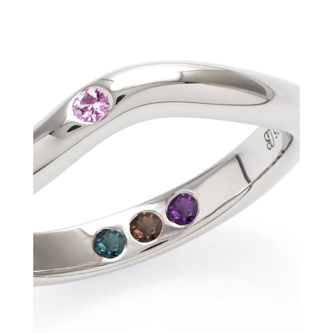 Pre-Set Hidden Inner Strength Ring Silver Polished