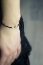Bracciale in cordoncino d'argento con stella marina - Vero fascino, vestibilità regolabile