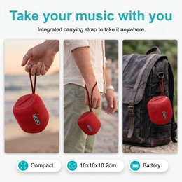 Altavoz Bluetooth portátil XB-009: negro, libertad inalámbrica y diseño práctico para el día a día