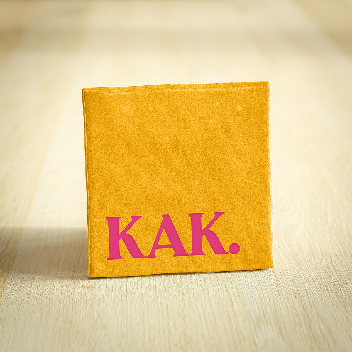 Tegeltje - KAK | Geel | 10x10cm