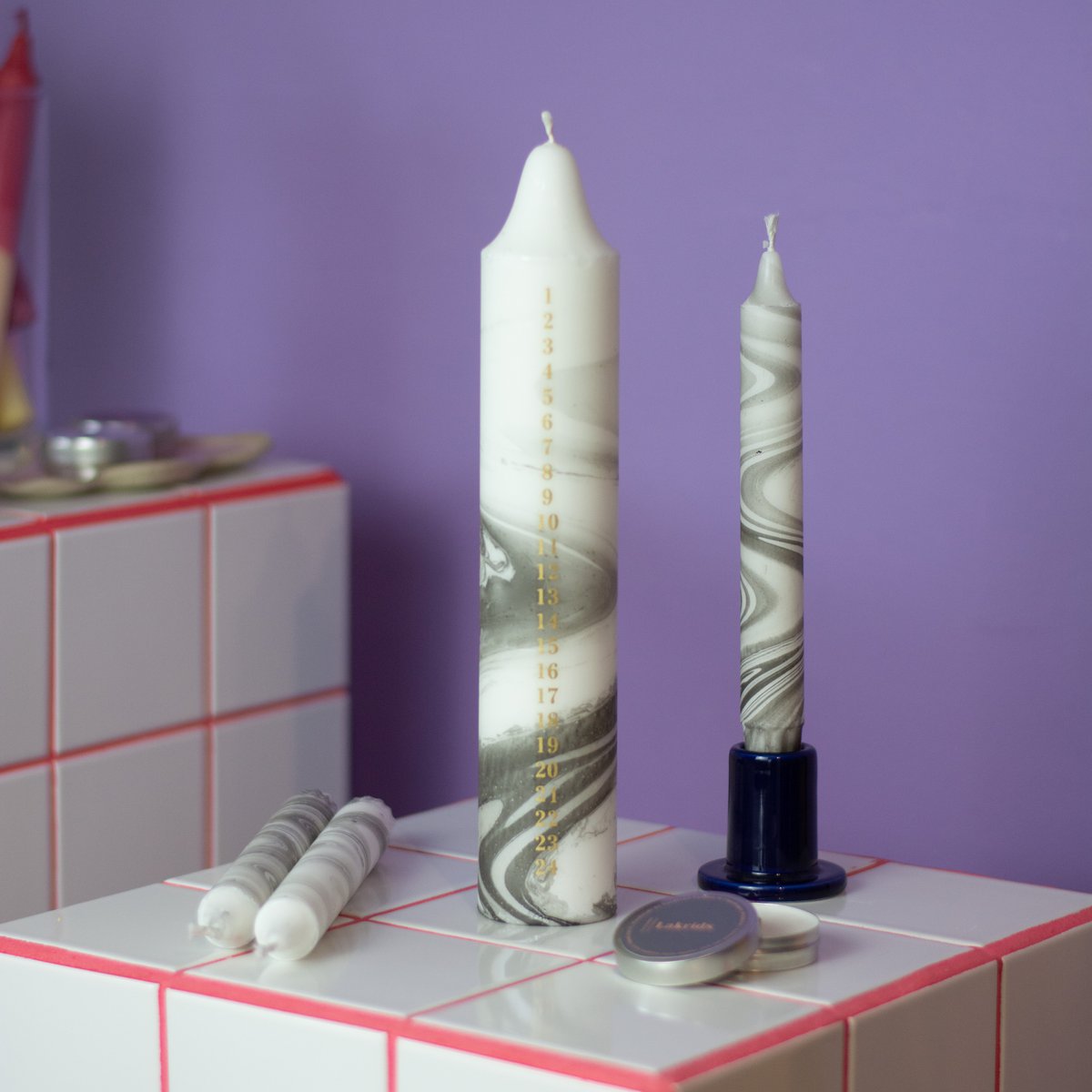Adventskerze Marmor, Weihnachtskalender