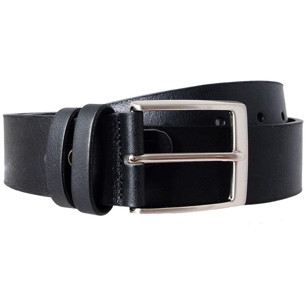 Ceinture en cuir de bride 40 mm Noir