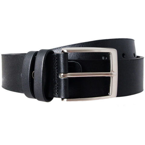 Leren hoofdstelriem 40 mm zwart
