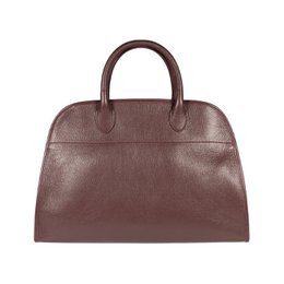 RB1032X | Borsa a Mano Donna FRIDA in Vera Pelle Made in Italy. Accessori in metallo Oro Lucido - Colore Bordeaux - Dimensioni: cm 43 x 29 x 24 + 12 (Luce manici)
