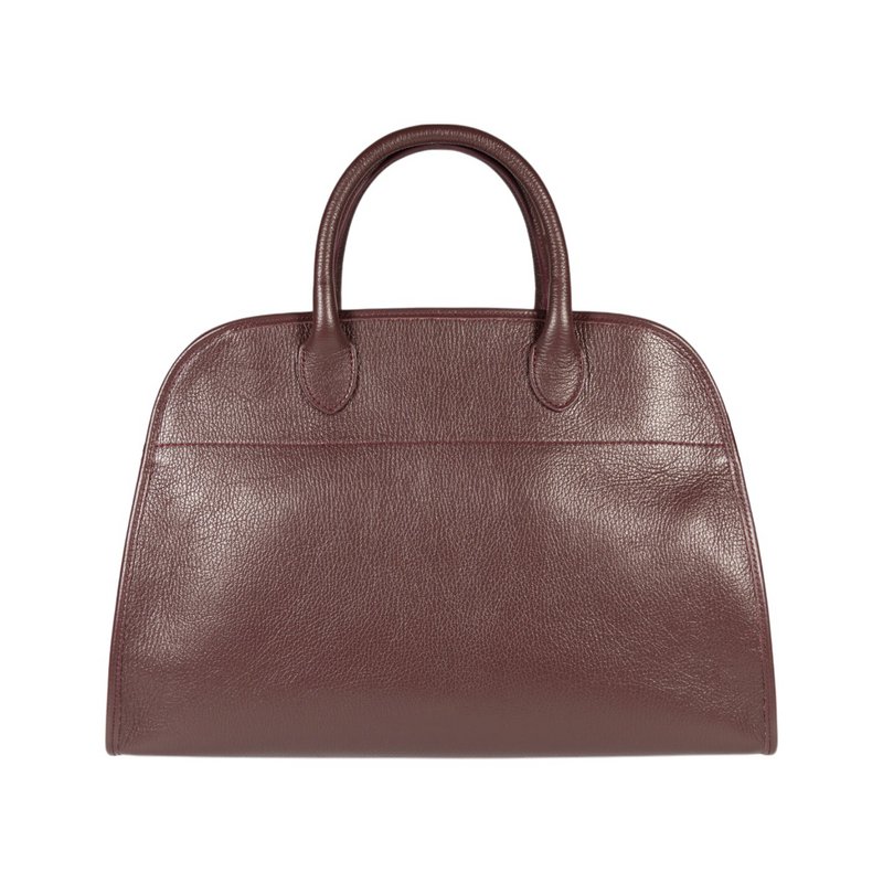 RB1032X | Borsa a Mano Donna FRIDA in Vera Pelle Made in Italy. Accessori in metallo Oro Lucido - Colore Bordeaux - Dimensioni: cm 43 x 29 x 24 + 12 (Luce manici)