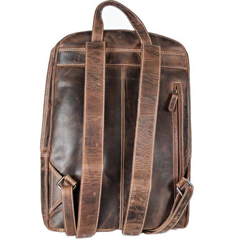 Backpack Ladies and Men's Cognac Leather - Backpack in pelle fresca ed elegante in un ricco colore cognac, perfetto per l'uso quotidiano.