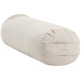 MINICAMP Yoga Bolster Meditation Cushion from 100% Linen in Natural Color