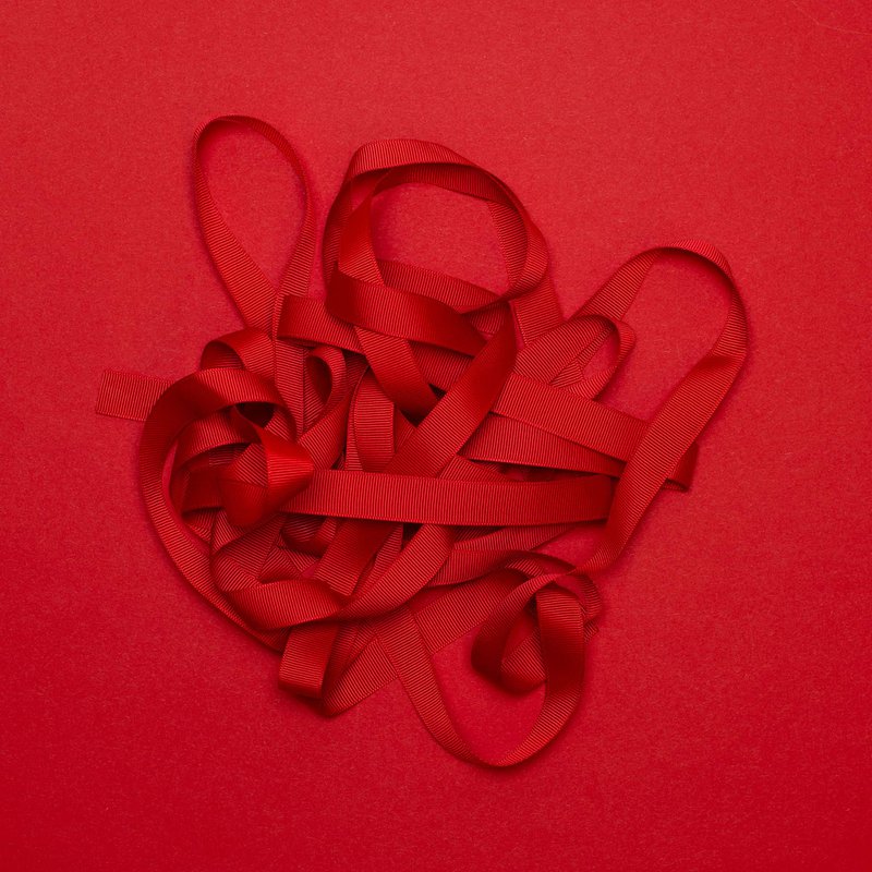 Rødt gavebånd, let at binde rødt bånd, 16mm x 5m rødt grosgrain-bånd til indpakning af gaver