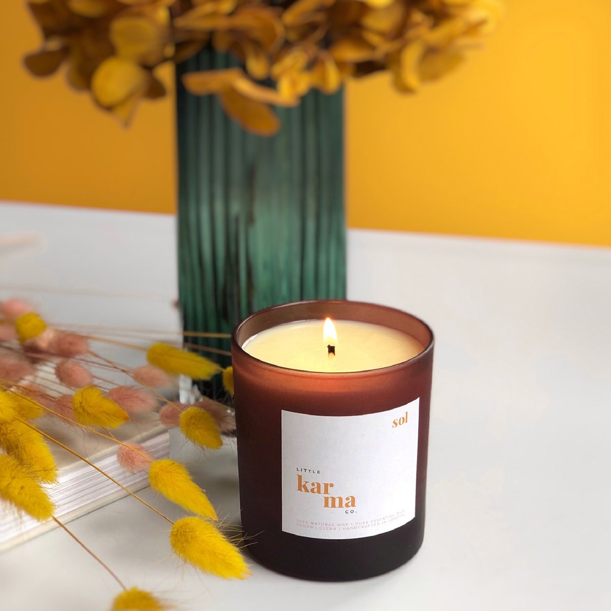 sol | Bougie rechargeable eucalyptus + citron vert énergisante