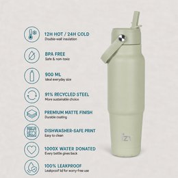 Rejseflaske 900ML - Pistacie