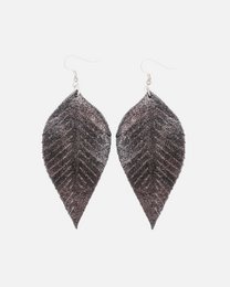 Taylor │ Leather Feather Earring