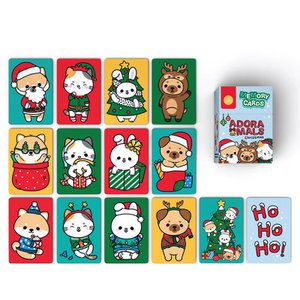 Christmas Adoramals Kids Memory Card Set