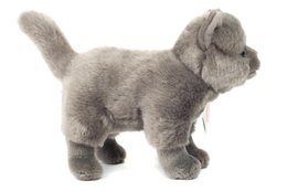 Gatto certosino in piedi 20 cm - peluche - peluche