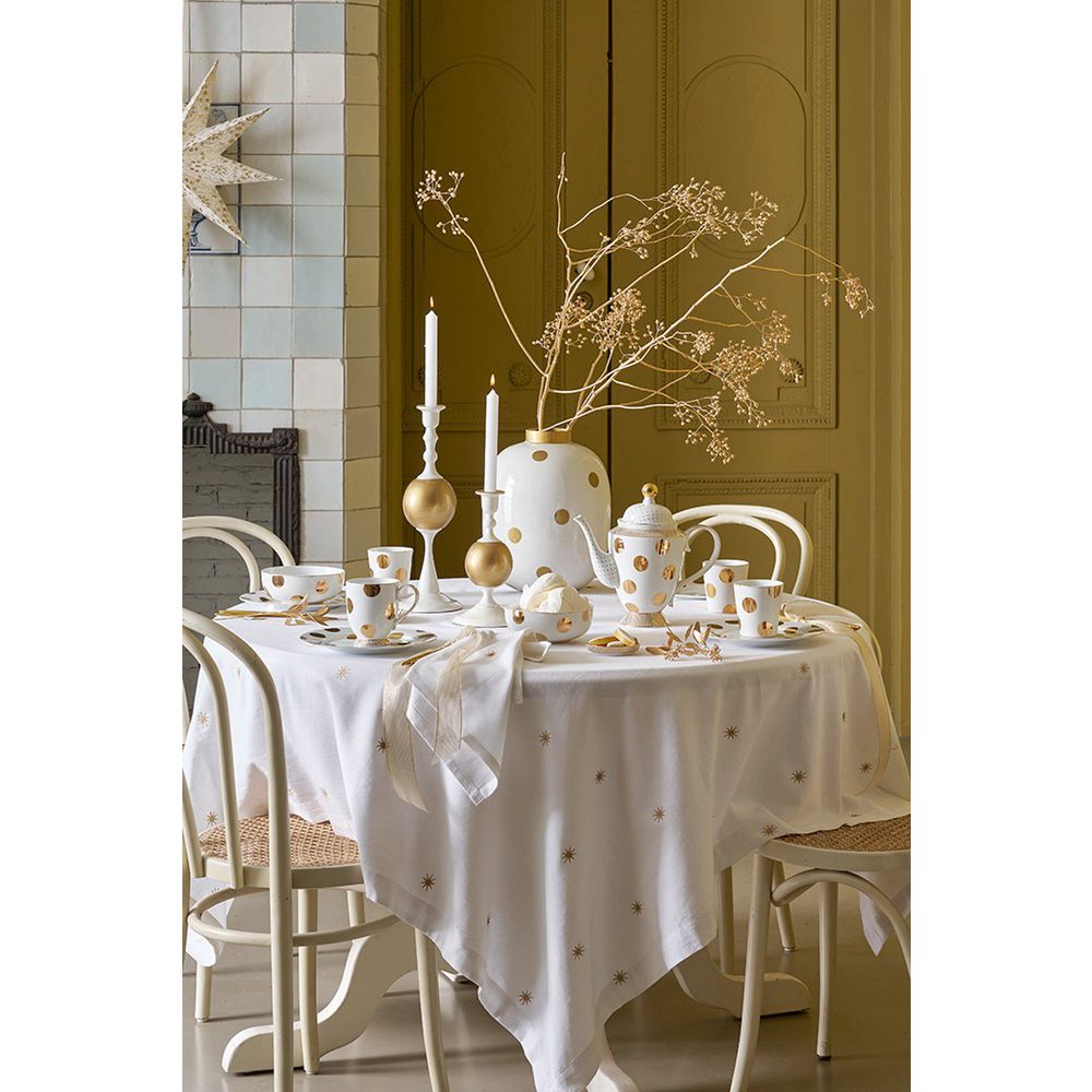 Plate Dot Delight White-Gold 23cm