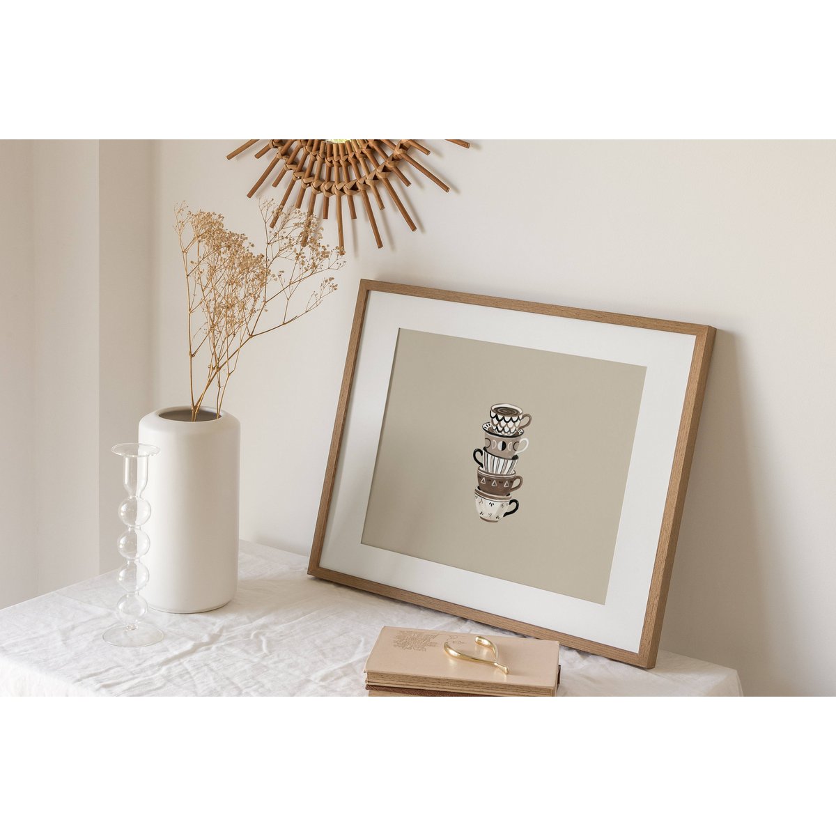 Koffie kopjes poster, koffie kunst print, koffiemokken print, koffie hoek print, koffie poster, koffiekopje kunst aan de muur, Trendy keuken kunst aan de muur