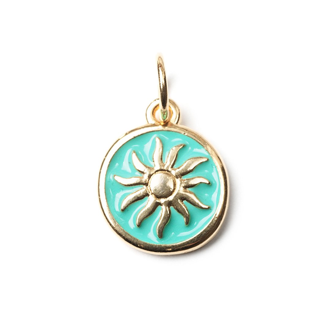 Soleil Turquoise Or, Amulette S