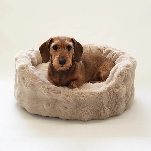 Hundekörbchen Nomi Kunstfell gravel