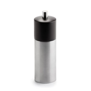 Pepper mill stainless steel / wood with steel grinder