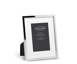 EDZARD Rivoli fotolijst voor foto's 10 x 15 cm, verzilverd, aanslagvast, met 2 hangers