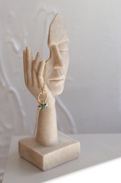 Ring & Edelstenen Ketting - Goud
