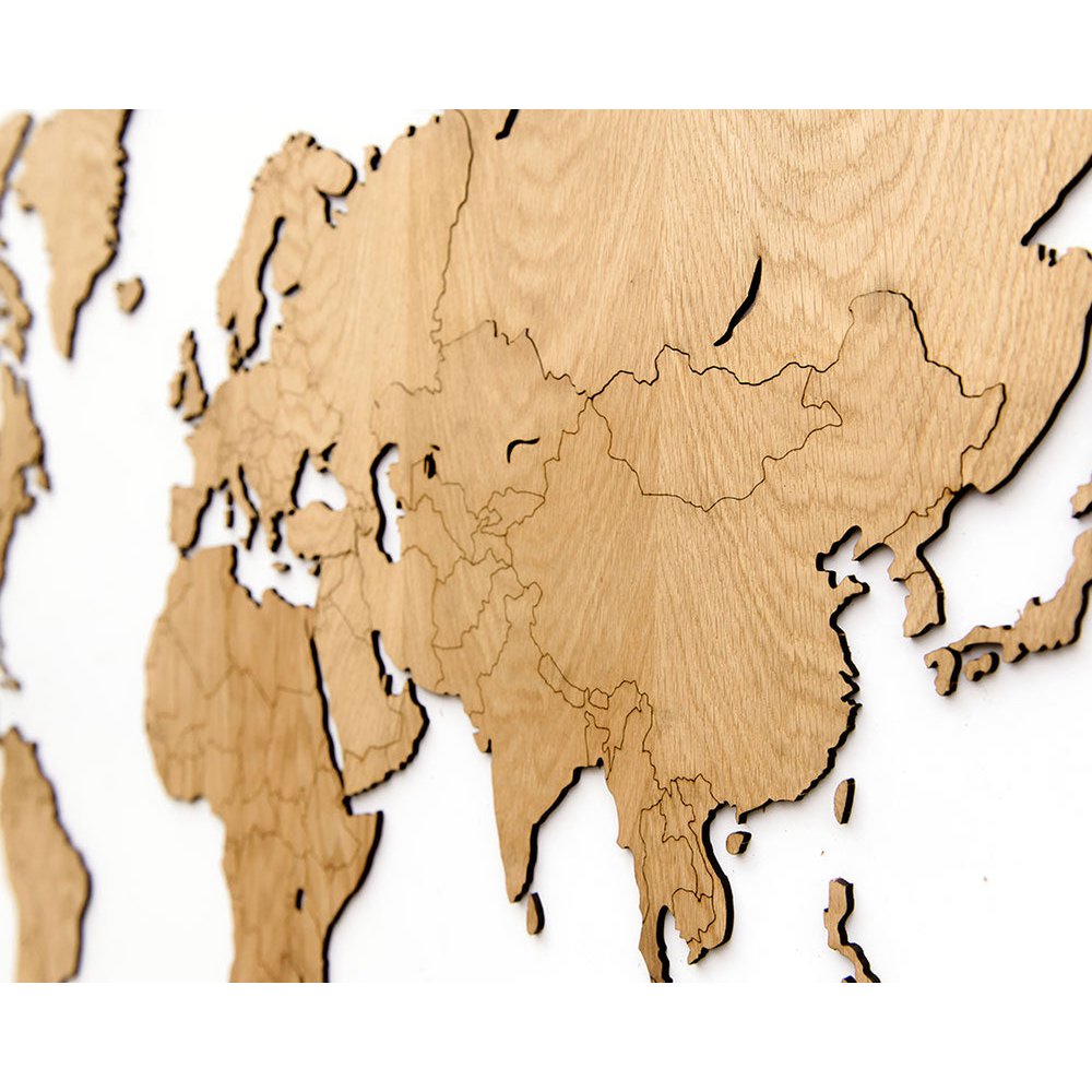Mappa del mondo in legno - Fai da te - 3 tipi di legno