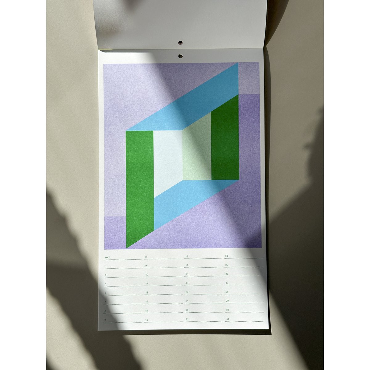 Risography birthday calendar (17.0 x 28.5 cm)