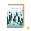 kerstkaart - sneeuwbos