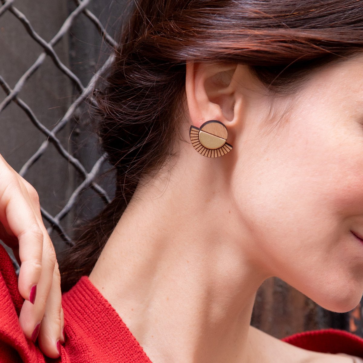 AZTEQUE gold earrings