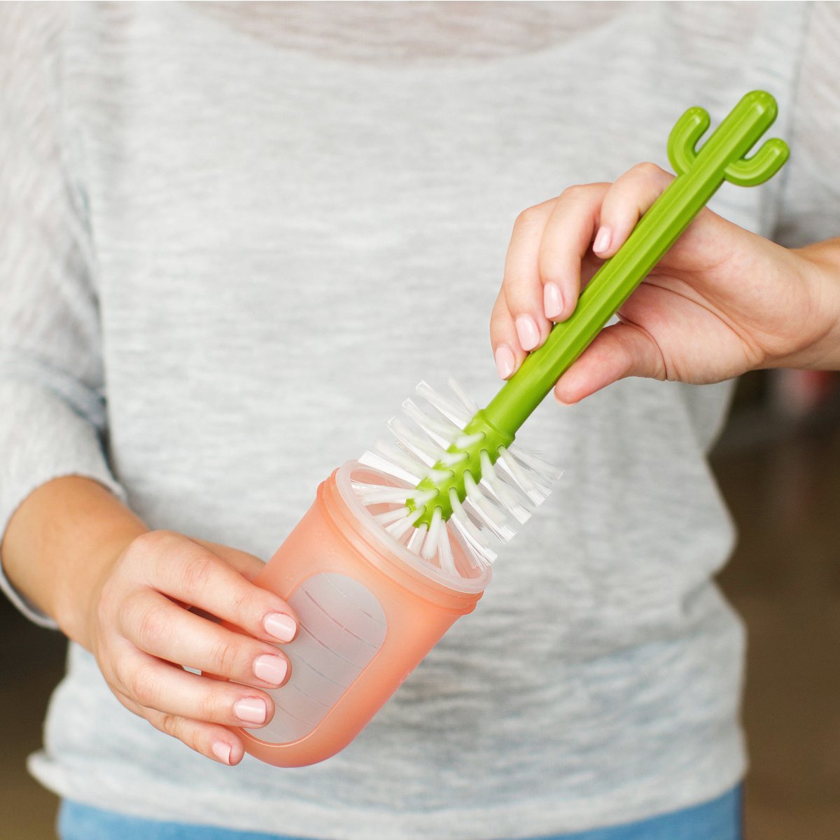 FLESSENBORSTELSET CACTI WIT