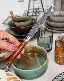 Französisches Steakmesser mit Damastmuster 🍽️