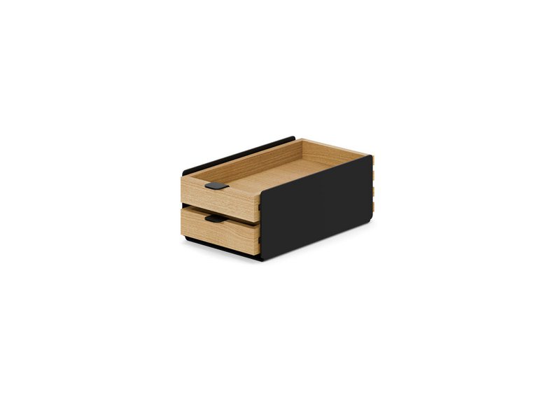 Cajón modular pequeño - Complemento de estante de escritorio doble